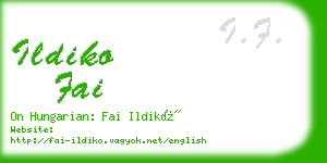 ildiko fai business card